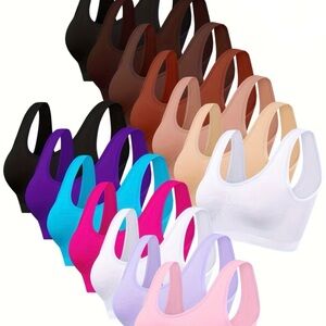 Set of 5 Colorful Sports Bras